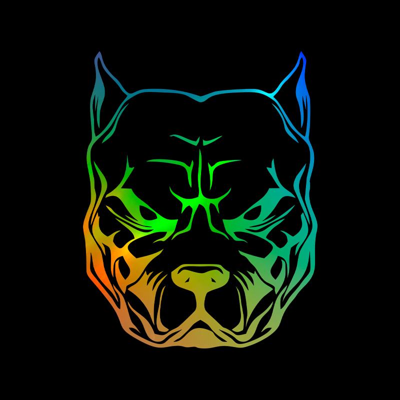 Motorcycle Gear For Dogs - Motorrad Aufkleber Hund Muster Pit Bull