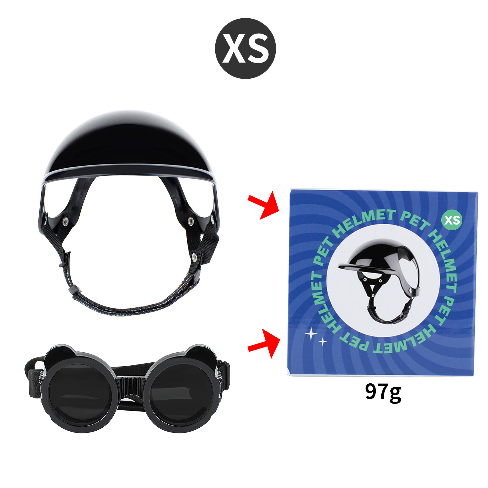 Motorcycle Gear For Dogs - Katzen-Motorradhelm Hunde-Wasserdichter Spaß-Vier-Jahreszeiten-Hut Haustier-Zubehör Mini-Hut mit