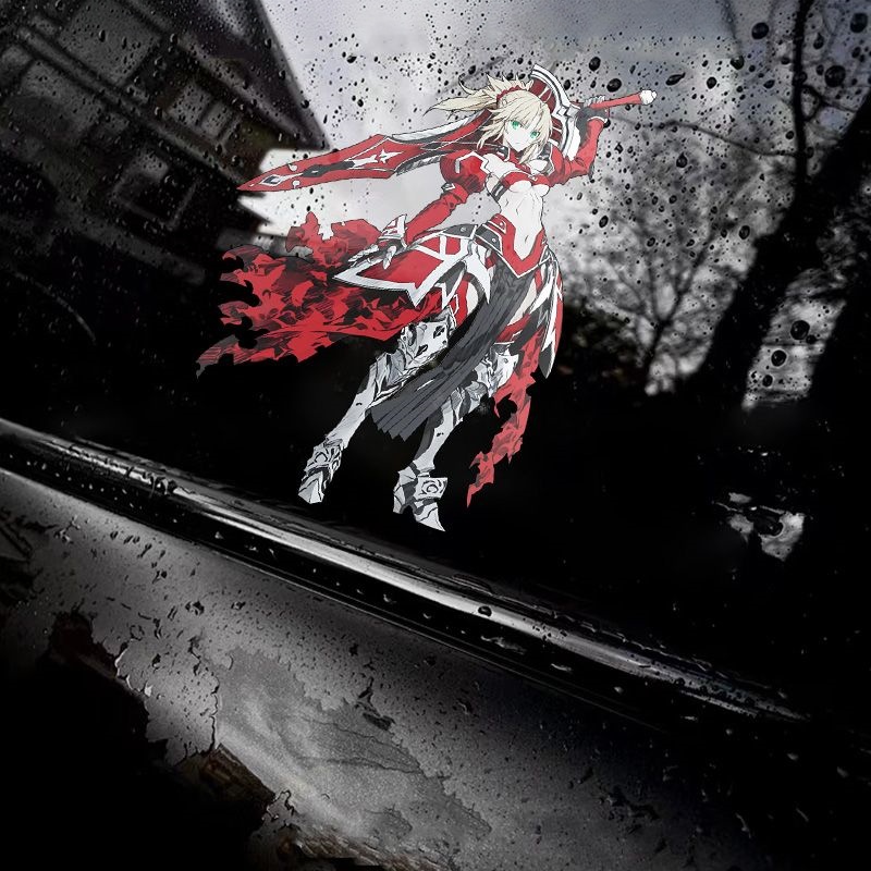 Motorcycle Gear Auto - Fate Mordred Autoaufkleber Anime-Figur Fensteraufkleber Motorrad-Dekoration
