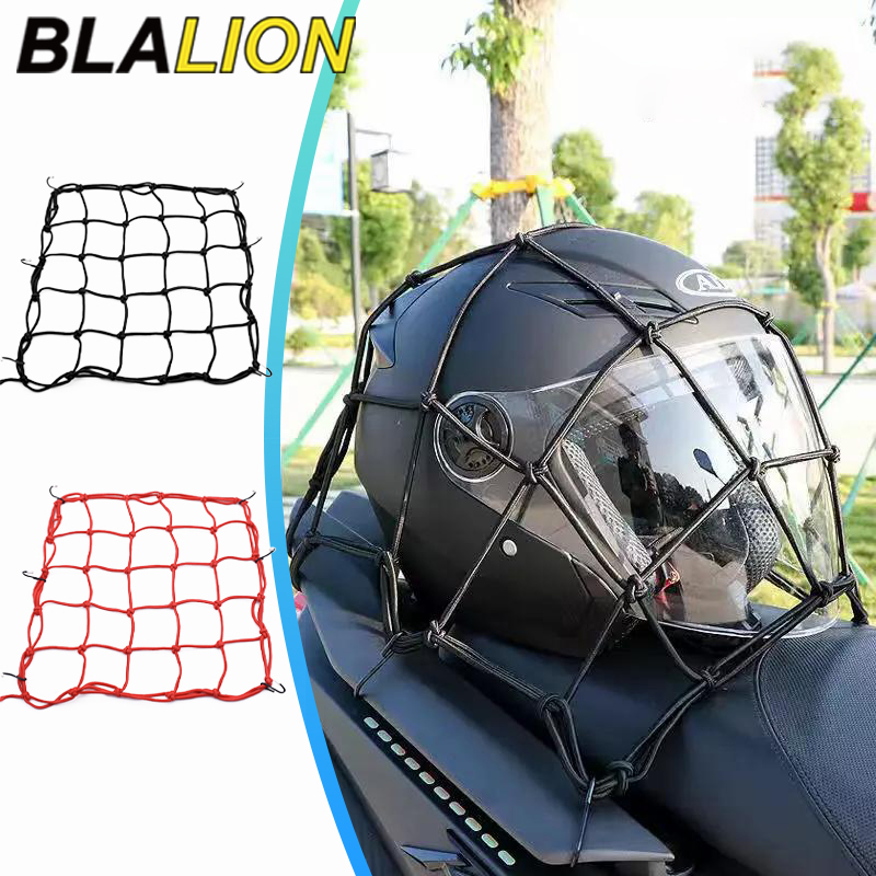 Motorcycle Gear Wall Mount - BLALION Motorrad-Gepäcknetz, Fahrrad, 6 Haken, Niederhalter,
