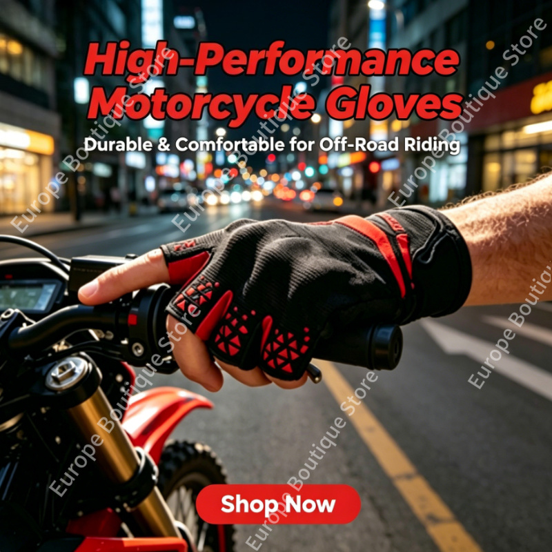 Motorcycle Gear For Woman - 2026 NEU Herren Damen Sommer Halbfinger-Motorradhandschuhe