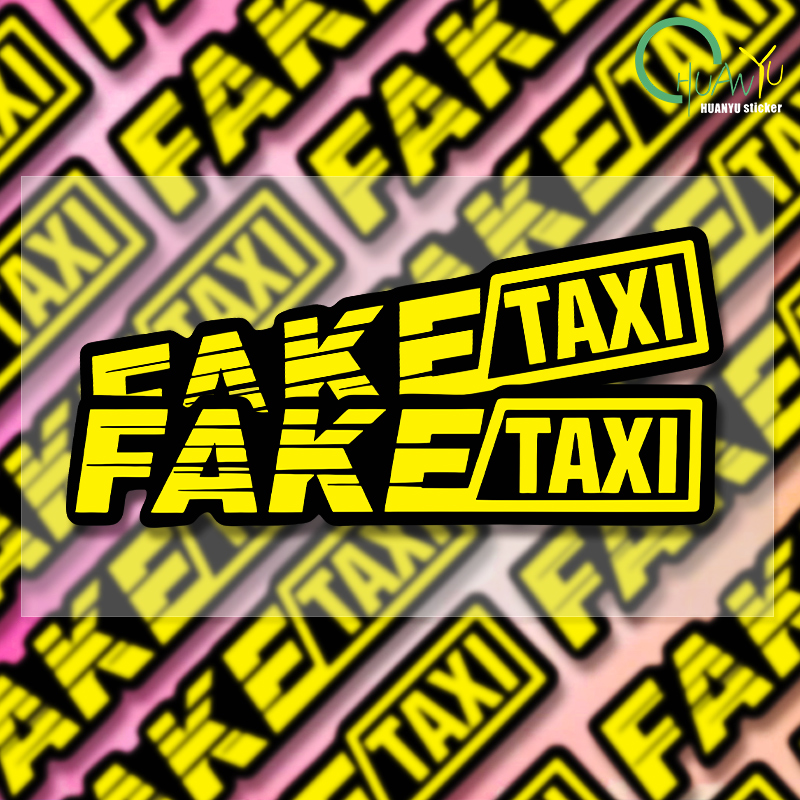 Motorcycle Gear Auto - Gelbes gefälschtes Taxi-Logo, PVC, wasserdicht, für