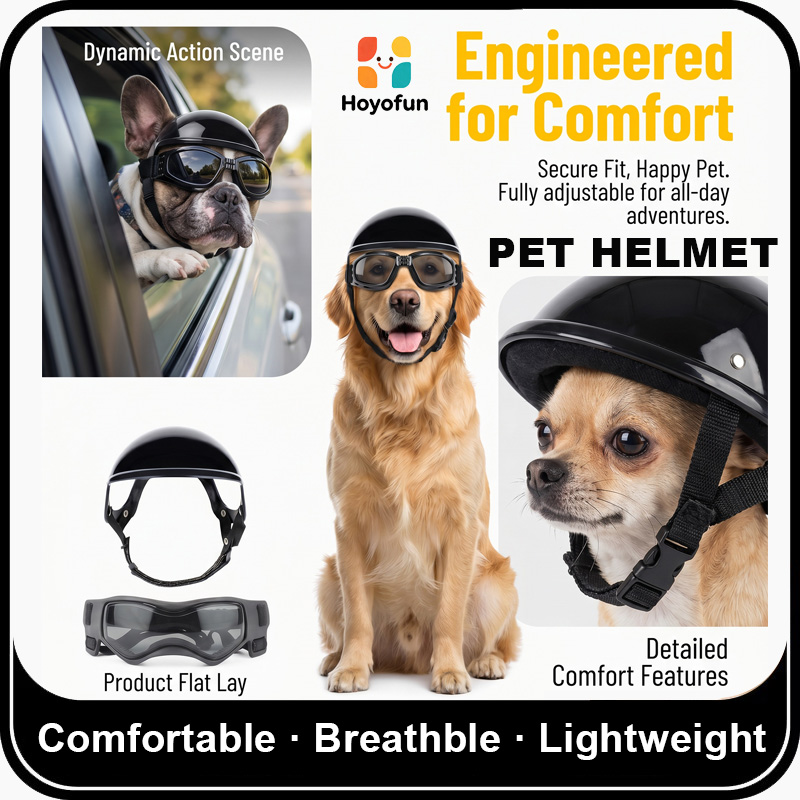 Hunde-Motorradhelm-Brillen-Set – Motorcycle Gear For Dogs Bewertung und Preis
