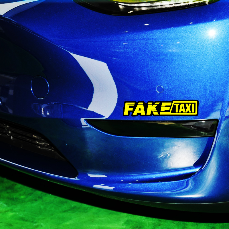 Gelbes gefälschtes Taxi-Logo,  – Motorcycle Gear Auto Bewertung und Preis
